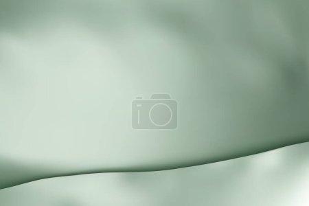 The luxury of light green fabric texture background. Closeup of rippled silk fabric. Stacked silk fabrics. Green background. 3D vector illustration.