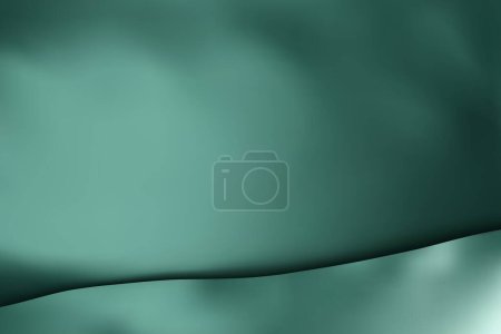 Ilustración de El lujo de fondo de textura de tela verde oscuro. Primer plano de tela de seda ondulada. Tejidos de seda apilados. Fondo verde. Ilustración vectorial 3D. - Imagen libre de derechos