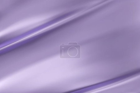 Close-up texture of light purple silk. Purple fabric smooth texture surface background. Smooth elegant silk. Texture, background, pattern, template. 3D vector illustration.