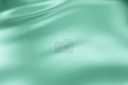 Close-up texture of blue green silk. Aquamarine fabric smooth texture surface background. Smooth elegant  silk. Texture, background, pattern, template. 3D vector illustration.
