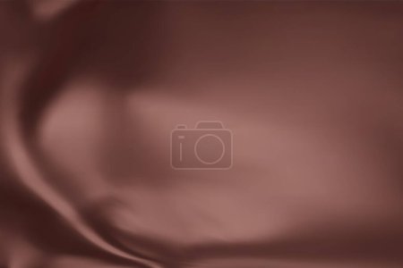 Close-up texture of Chocolate color silk. Dark brown fabric smooth texture surface background. Smooth elegant brown silk in Sepia toned. Texture, pattern, template. 3D vector illustration.