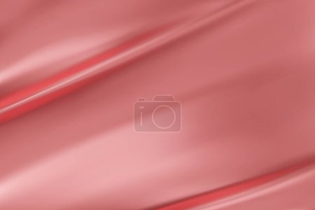 Nahaufnahme Textur aus hellrosa Pfirsichseide. Hell rosa pfirsichfarbene Textur Oberflächenhintergrund. Glatte, elegante rosa Seide in Sepia-Ton. Textur, Hintergrund, Muster, Vorlage.