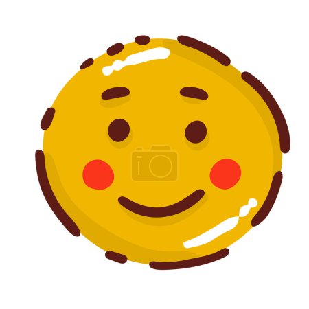 Illustration for Smiling emoji with open mouth - Royalty Free Image