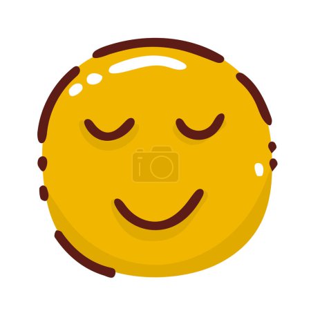 Illustration for Smiling emoji isolated on white. happy smiling - Royalty Free Image