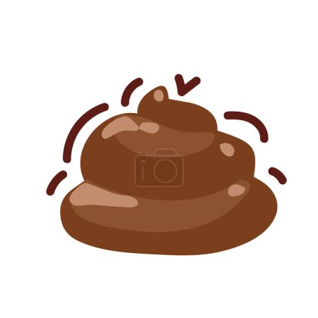 Illustration for Poo emoticon, emoji - poop face - vector illustration - Royalty Free Image