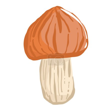 Ilustración de Mushrooms in the hand drawing style. Psychedelic abstract mushrooms, hippie style. Vector illustration isolated on a white background - Imagen libre de derechos