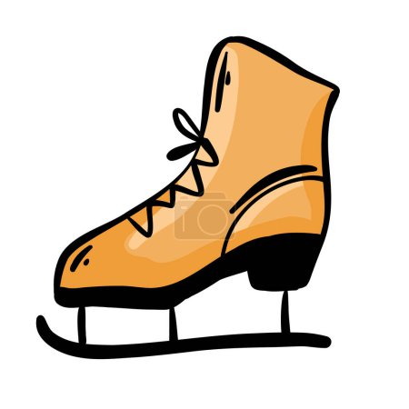 Illustration for Ice figure skate icon vector illustration. Winter sport skates icons. figure skates ready for your design on a white background. Elements for the image of a ski resort, mountain entertainment. - Royalty Free Image