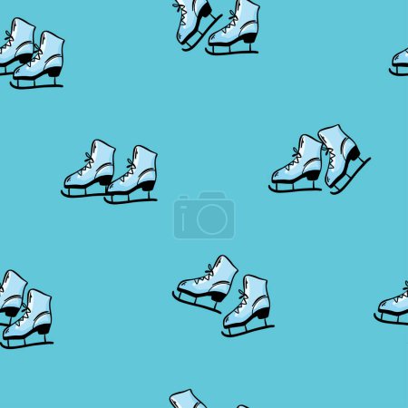 Illustration for Ice figure skate icon vector illustration. Winter sport skates icons. figure skates ready for your design on a white background. Elements for the image of a ski resort, mountain entertainment - Royalty Free Image