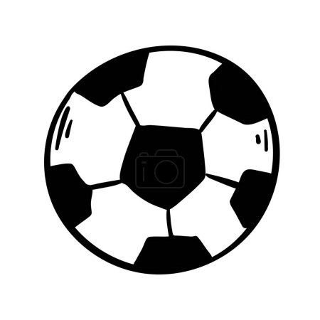 Illustration for Soccer balls . Hand-drawn football balls and soccer striped grass field. Vector illustration for the design of sports posters, banners and design - Royalty Free Image