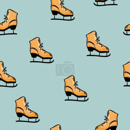 Illustration for Ice figure skate icon vector illustration. Winter sport skates icons. figure skates ready for your design on a white background. Elements for the image of a ski resort, mountain entertainment. - Royalty Free Image