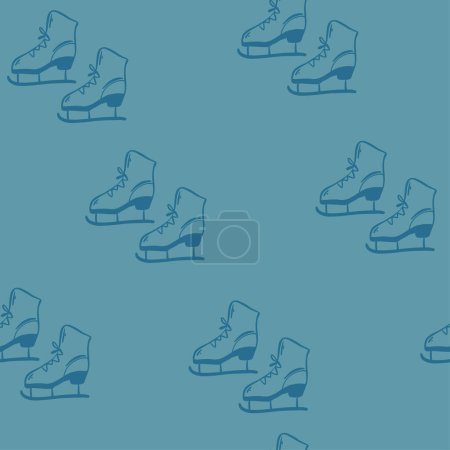 Illustration for Ice figure skate icon vector illustration. Winter sport skates icons. figure skates ready for your design on a white background. Elements for the image of a ski resort, mountain entertainment - Royalty Free Image