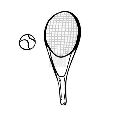 Illustration for Vector illustration of tennis items, - Royalty Free Image