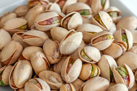 roasted and salted pistachios as a snack