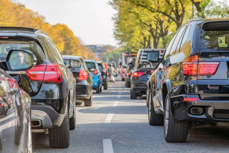 Photo for Traffic jam with SUVs in Hamburg - Royalty Free Image