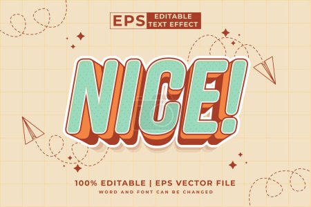 Editable text effect - Nice 3d Cartoon template style premium vector