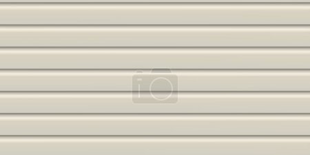 Siding. A sheet of beige corrugated board. Galvanized iron for fences, walls, roofs. Realistic isolated vector illustration