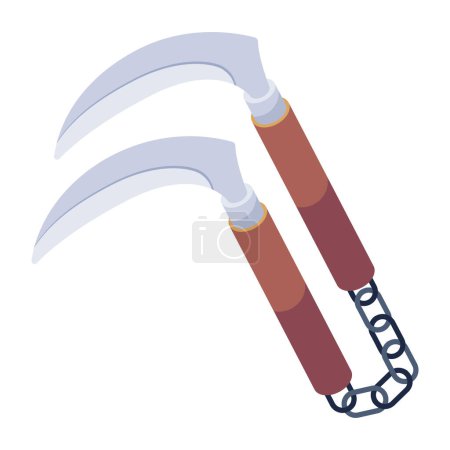 Illustration for Vector illustration of a sickles icon - Royalty Free Image