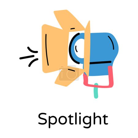 flat icon design of spotlight