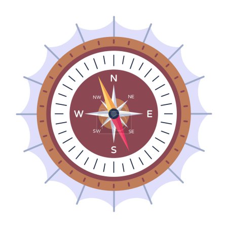 Ilustración de Brújula icono vector ilustración - Imagen libre de derechos