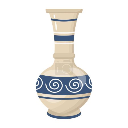 Téléchargez les illustrations : Icône de vase en céramique. illustration vectorielle - en licence libre de droit