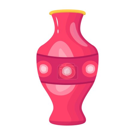 Téléchargez les illustrations : Illustration vectorielle d'un vase rouge - en licence libre de droit
