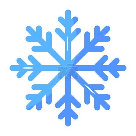 Illustrazione per Icona del fiocco di neve. illustrazione piatta della neve - Immagini Royalty Free
