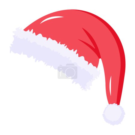 Ilustración de Icono del sombrero de Papá Noel. Ilustración vectorial - Imagen libre de derechos