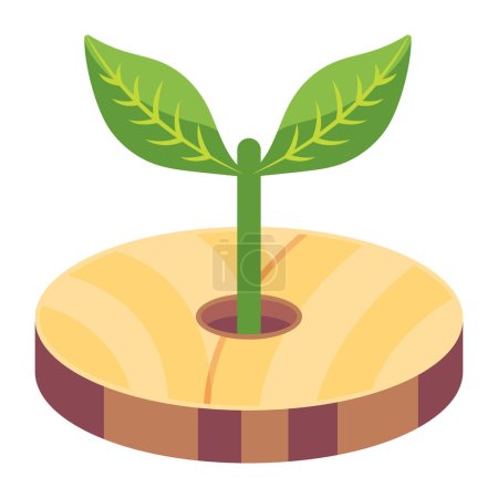 Ilustración de Planta verde. diseño simple - Imagen libre de derechos