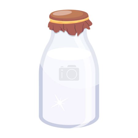 Illustration for Milk Flask modern icon, vector illustration - Royalty Free Image