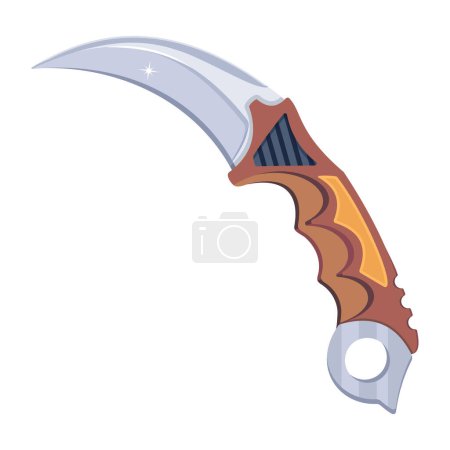 Karambit Knife modern icon, vector illustration