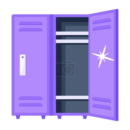 Illustration for Lockers modern icon, vector illustration - Royalty Free Image