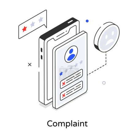 Téléchargez les illustrations : Complaint line icon. simple design - en licence libre de droit