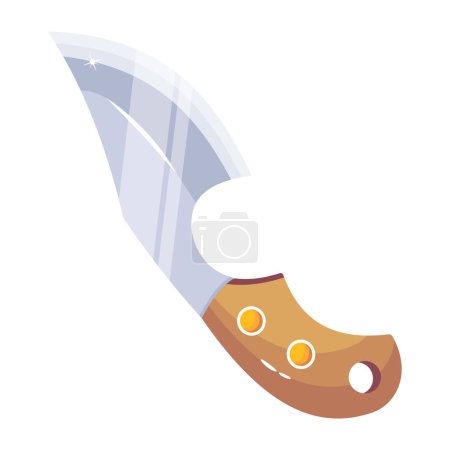 Illustration for Vector illustration of Damascus Knife icon - Royalty Free Image