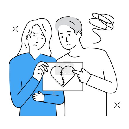 Illustration for Mending Relationship vector illustration design - Royalty Free Image