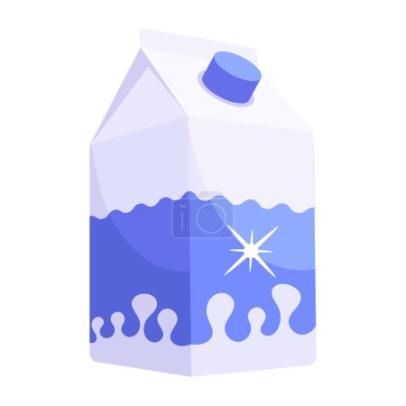 Téléchargez les illustrations : Milk bottle icon. isometric of dairy food vector icons for web design isolated on white background - en licence libre de droit