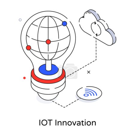 Illustration for Iot innovation  vector illustration - Royalty Free Image