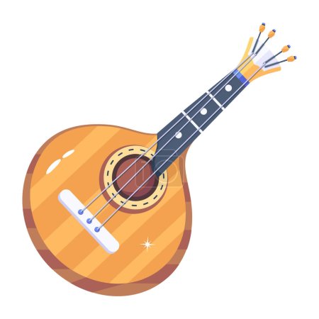 Ilustración de Guitar icon.  isolated on white background - Imagen libre de derechos