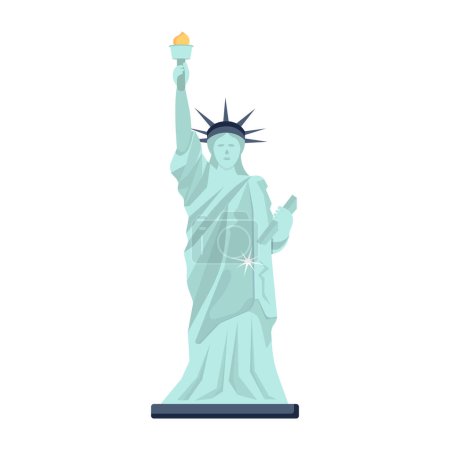 Illustration for Statue of liberty in the united states of america - Royalty Free Image