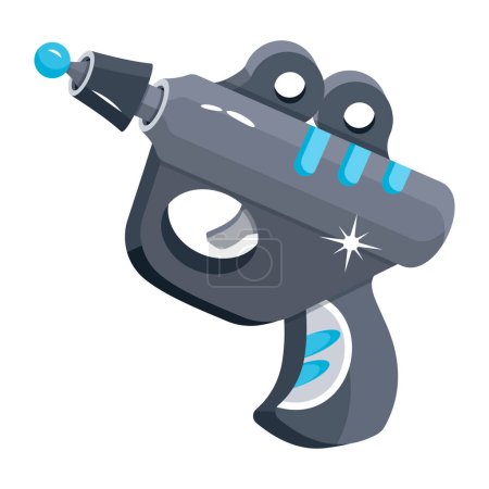 Illustration for Futuristic weapon, vr gaming gun icon, vector illustration - Royalty Free Image