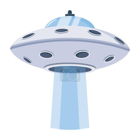 Ilustración de Espacio icono de OVNI, estilo de dibujos animados - Imagen libre de derechos