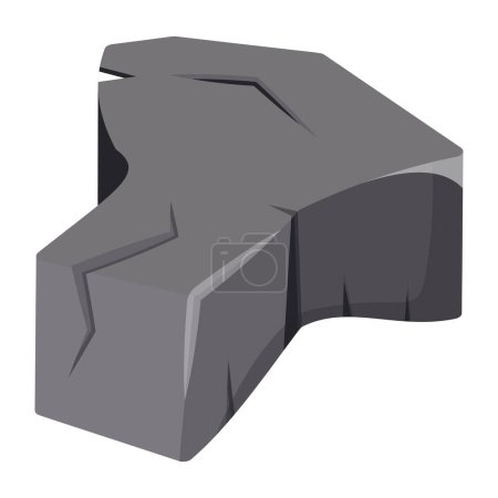 Illustration for Ready to use boulder rock flat icon - Royalty Free Image