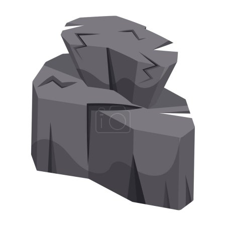 Illustration for A handy flat icon of graphite stone - Royalty Free Image