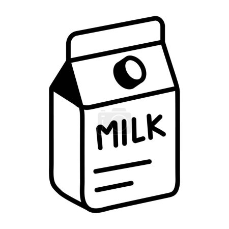 Téléchargez les illustrations : Du lait. icône web illustration simple - en licence libre de droit