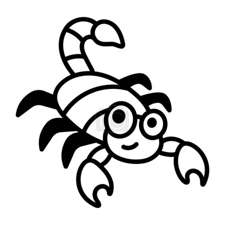 Illustration for Handy sketchy icon of a cute scorpion - Royalty Free Image