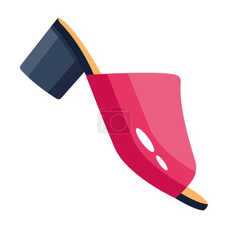 Illustration for Premium flat icon of a womens block heel - Royalty Free Image