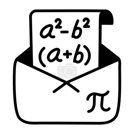 vecteur, icône de dessin animé pour les mathématiques sur fond blanc 