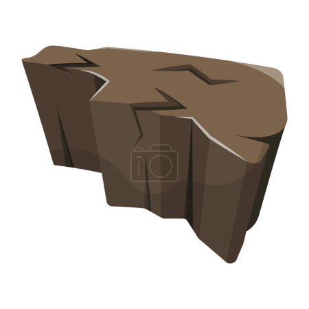 Illustration for Download flat icon of a natural rock - Royalty Free Image