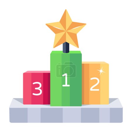 Illustration for Colourful 2d icon of a sports leaderboard - Royalty Free Image