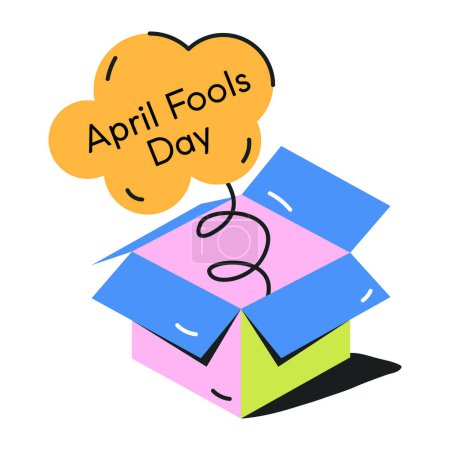 Illustration for April fools day vector icon on white background - Royalty Free Image