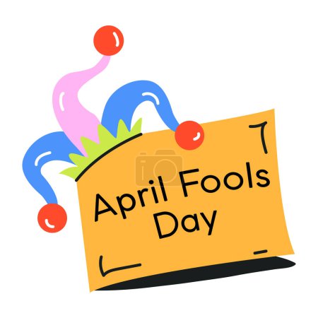 Illustration for April fools day vector icon on white background - Royalty Free Image
